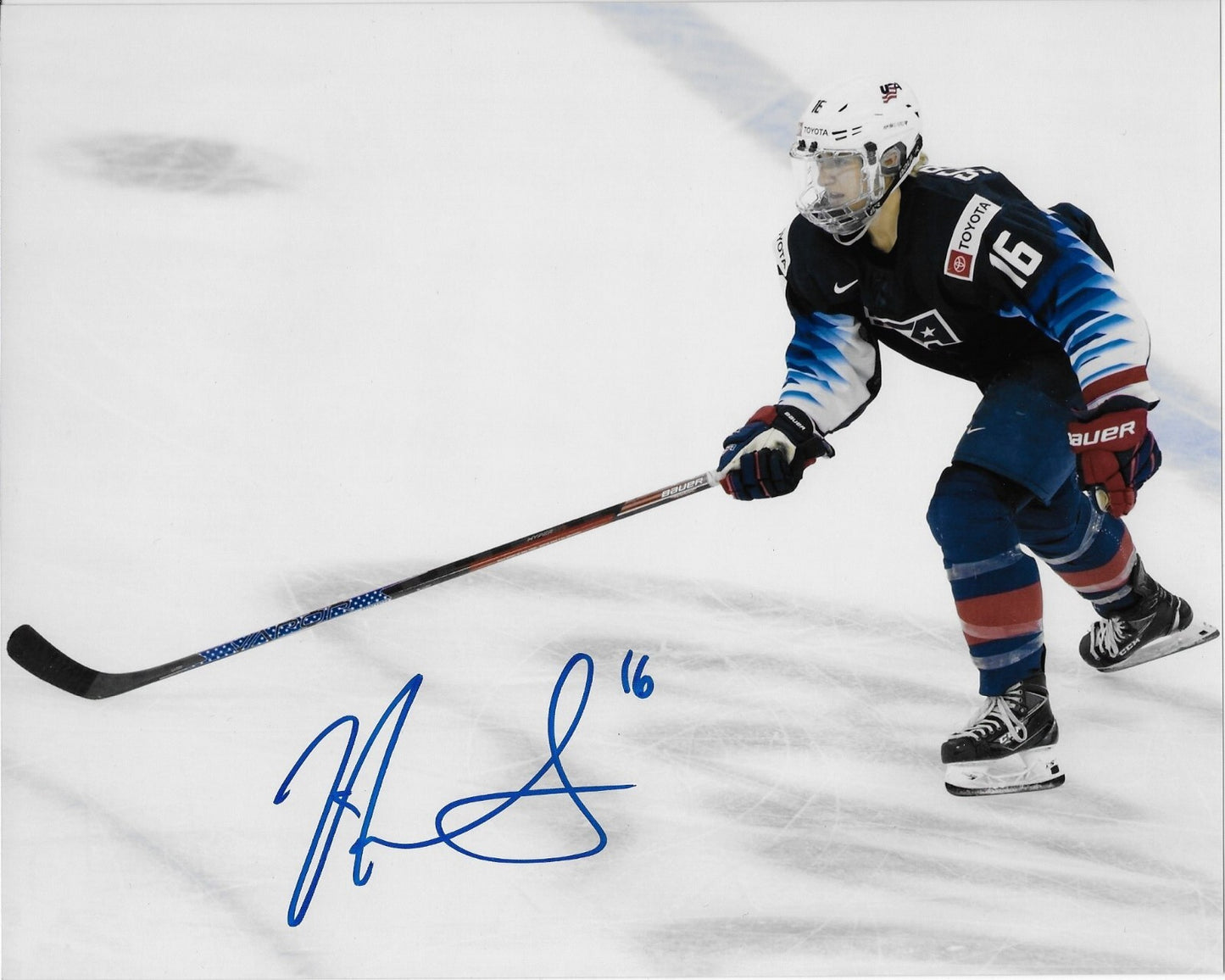 Signed Hayley Scamurra Team USA Womens Hockey Olympics 8x10 Photo #5 Original