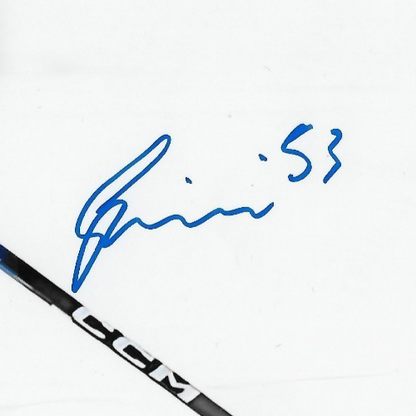 Signed Luca Pinelli Columbus Blue Jackets Autographed 8x10 Photo #1 Original