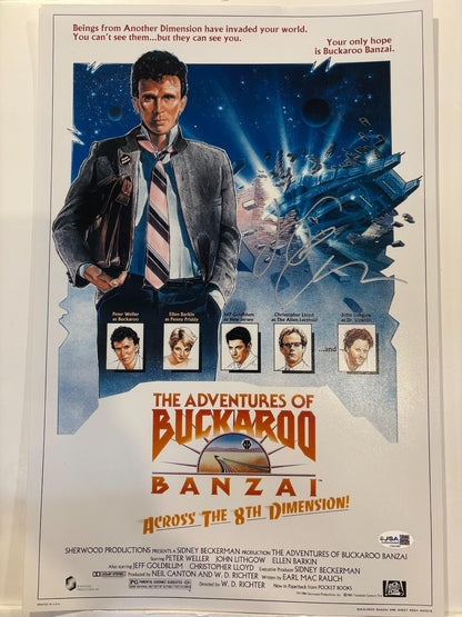 Jeff Goldblum signed 12x18 Photo The Adventure of Backaroo movie Poster JSA