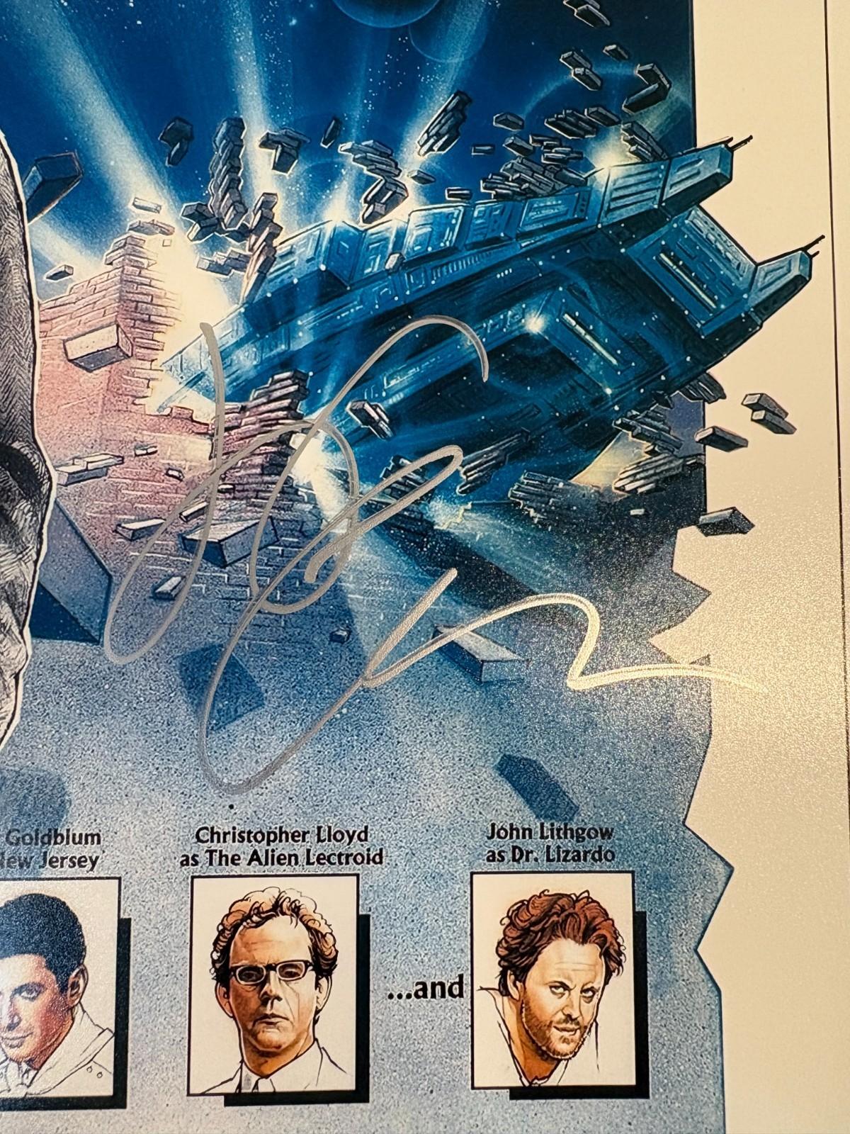 Jeff Goldblum signed 12x18 Photo The Adventure of Backaroo movie Poster JSA