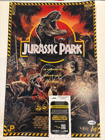 Autographed Jeff Goldblum signed 12x18 Photo Jurassic Park movie Poster JSA