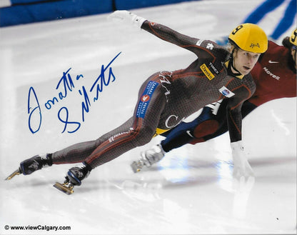 Signed Jonathan Guilmette Olympics Short Track Speed Skating 8x10 Photo Original