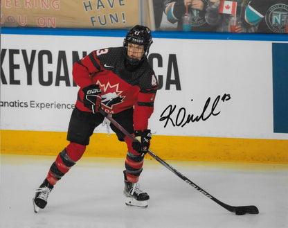 Signed Kristin O'Neill Team Canada PWHL Hockey 8x10 Photo #3 Original