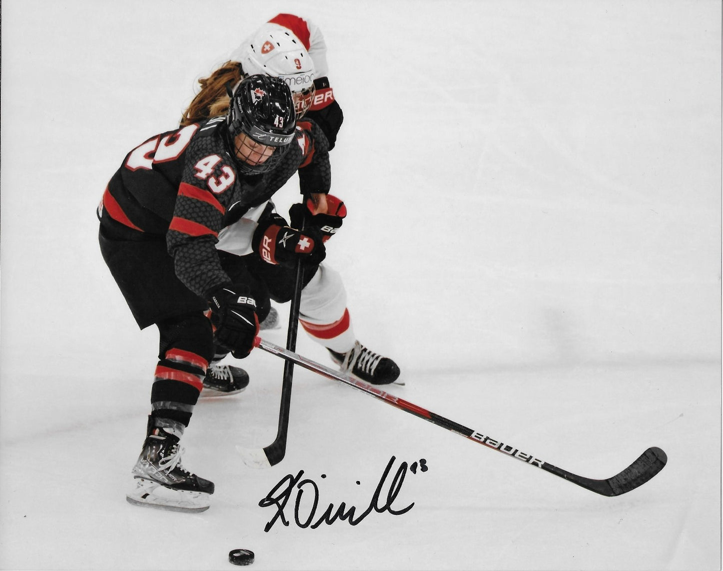 Signed Kristin O'Neill Team Canada PWHL Hockey 8x10 Photo #4 Original
