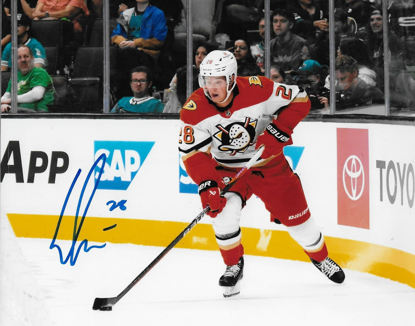Signed Gustav Lindstrom Anaheim Ducks Autographed 8x10 Photo #3 Original