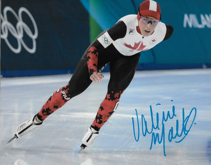 Signed Valerie Maltais 2026 Milano Olympics Speed Skating 8x10 Photo #1 Original