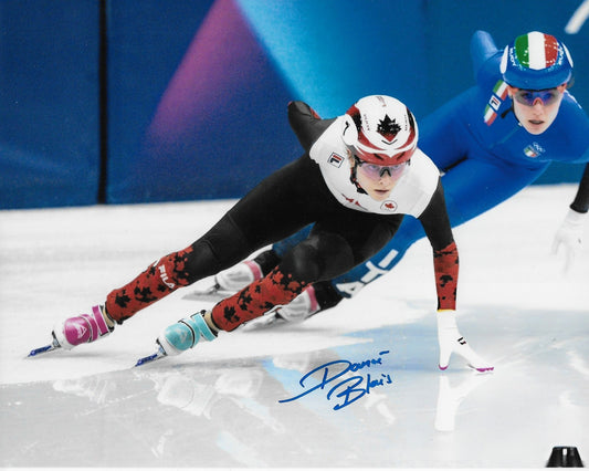 Signed Danae Blais 2026 Milano Olympics Speed Skating 8x10 Photo #1 Original