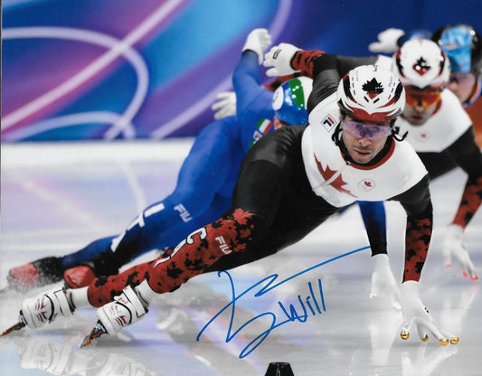 Signed William Dandjinou 2026 Milano Olympics Speed Skating 8x10 Ph. #1 Original
