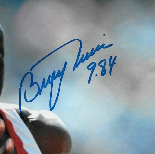 Signed Bruny Surin Team Canada Olympics Autographed 8x10 Photo #1 Original
